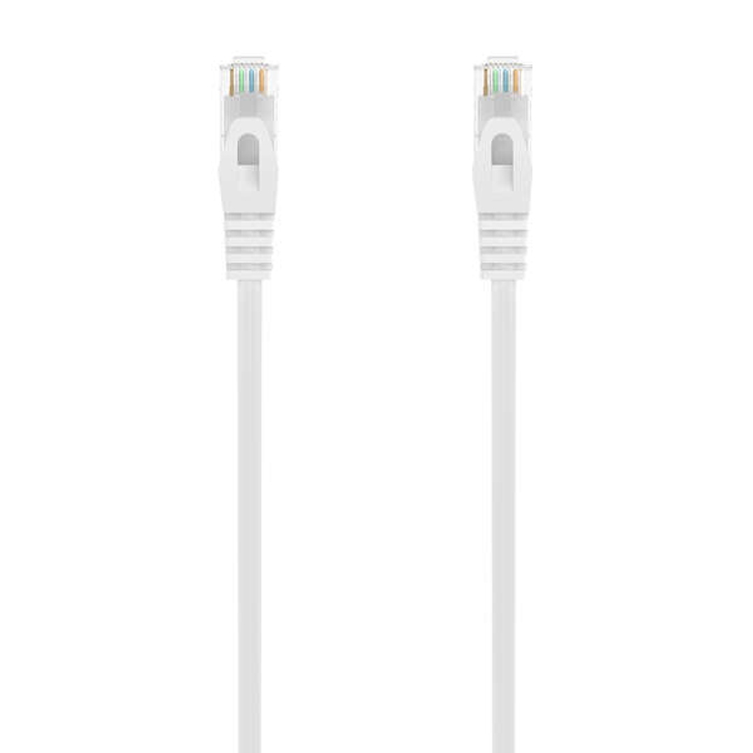 Aisens Cable de Red Latiguillo RJ45 LSZH Cat.6A 500 MHZ UTP AWG24 - 0.25m - Libre de Halogenos - 10 Gigabit/s - Color Blanco 1
