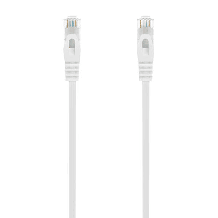 Aisens Cable de Red Latiguillo RJ45 LSZH Cat.6A 500 MHZ UTP AWG24 - 0.25m - Libre de Halogenos - 10 Gigabit/s - Color Blanco 1