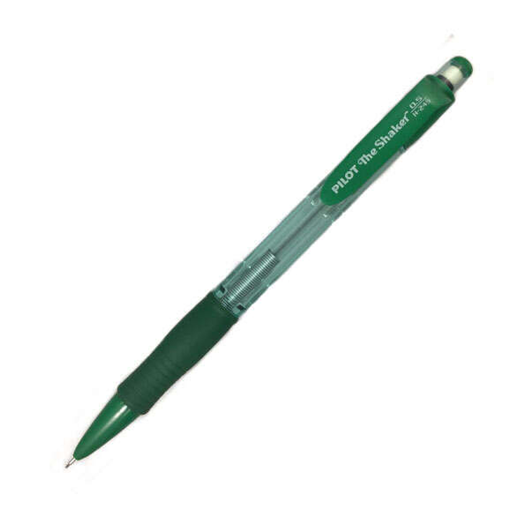 Pilot Portaminas The Shaker H-245 - Grip de Goma - Mina de 0.5mm - Goma de Borrar - Color Verde 1