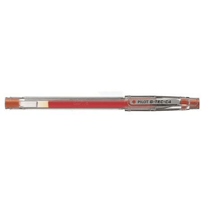 Pilot Boligrafo de Gel G-Tec C4 - Extra Fino - Recargable - Punta de Bola 0.4mm - Trazo 0.2mm - Color Naranja 1