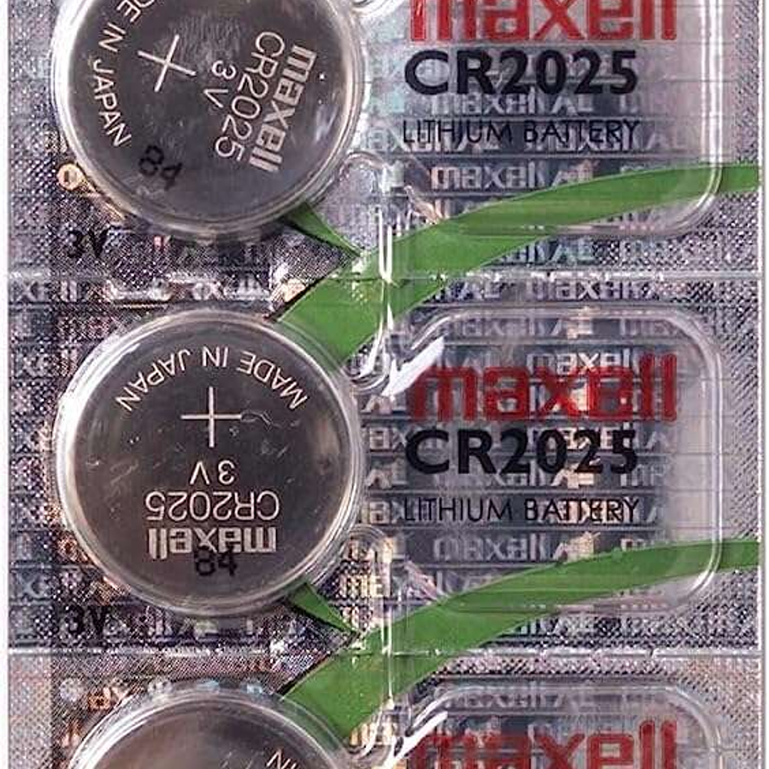 Maxell Pack de 5 Pilas Litio de Boton CR2025 3V 1