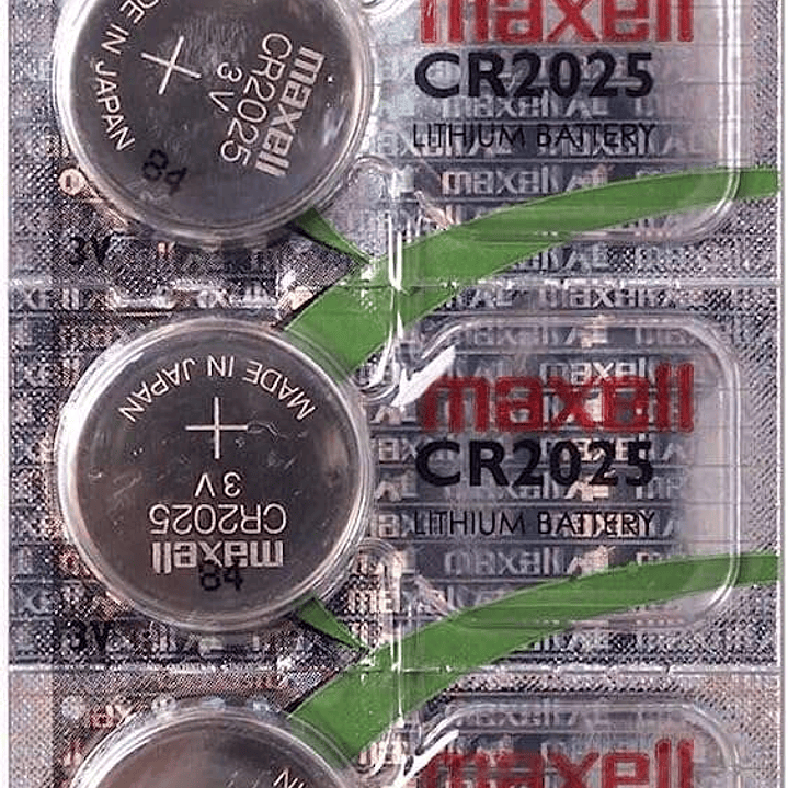 Maxell Pack de 5 Pilas Litio de Boton CR2025 3V 1
