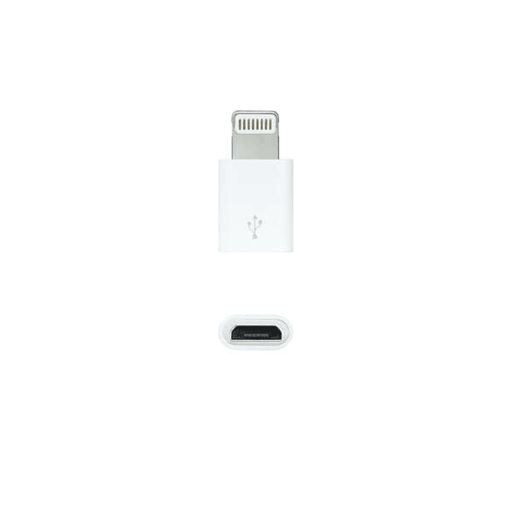 Nanocable Adaptador Lightning a Micro USB - Lightning/M-Micro B/H - Color Blanco 1