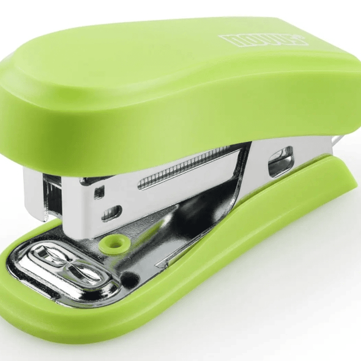 Novus Mini Grapadora Compacta - Hasta 12 Hojas - Grapado Cerrado y Abierto - Incluye 320 Grapas - Color Verde 1