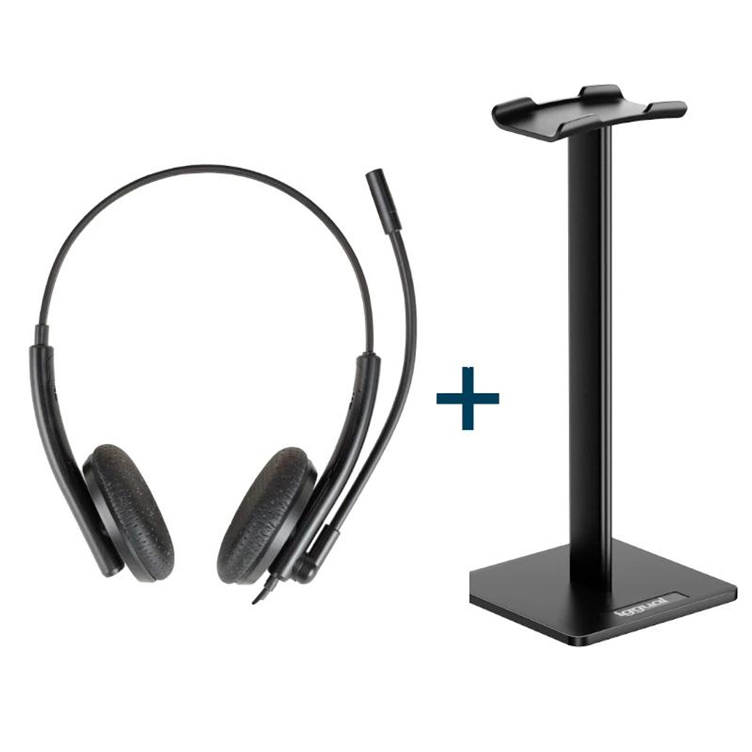 iggual Kit auriculares ENC3030 + soporte SA22 2