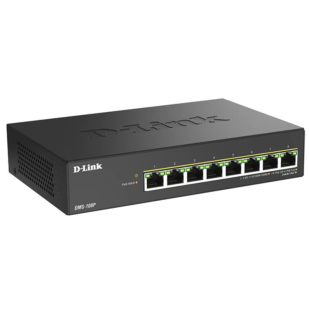 D-Link DMS-108P/E Switch 8x2.5mG PoE 230W 2