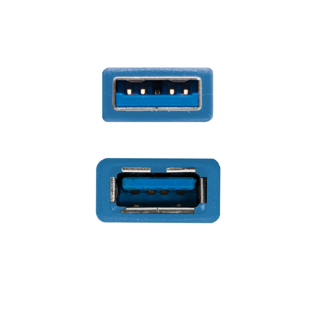 Nanocable Cable USB 3.0, A/M-A/H, Azul, 1 m 2