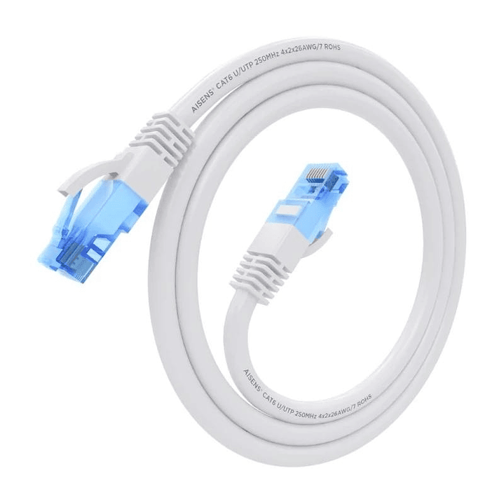 Aisens Cable RJ45 CAT.6 UTP AWG26 CCA Blanco 0.5 1