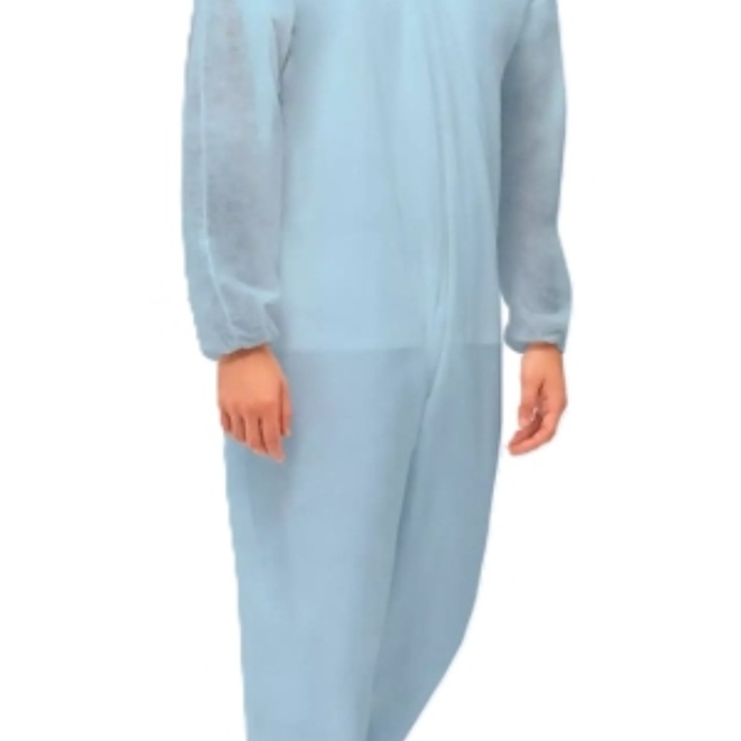 Santex Mono de Polipropileno con Capucha 40gr. Talla XL - Cremallera y Elasticos para Mejor Ajuste - Conforme (UE) 2016/425 - Color Azul 1