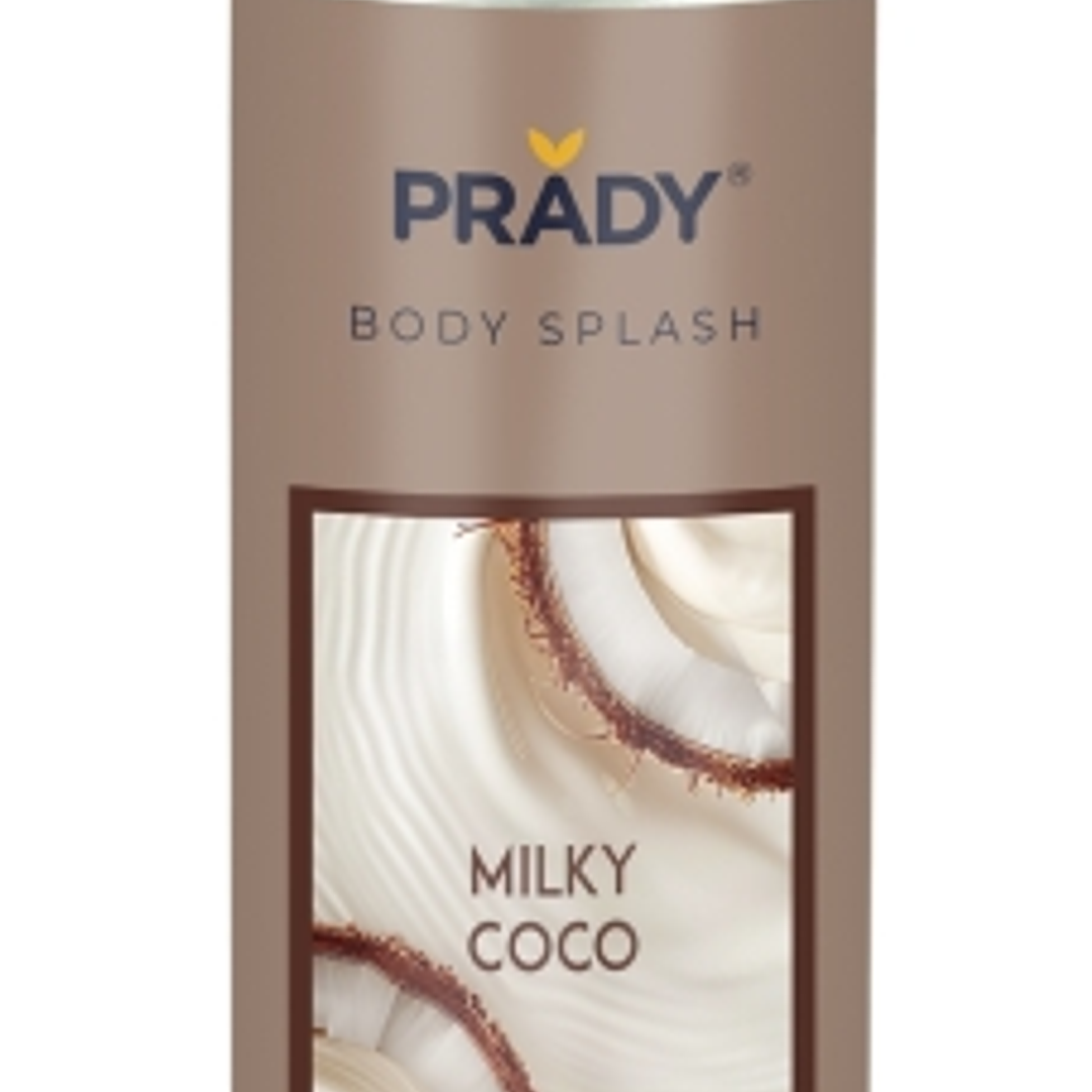 Prady Body Splash Milky Coco - Frasco de 250 ml - Spray Pulverizador 1