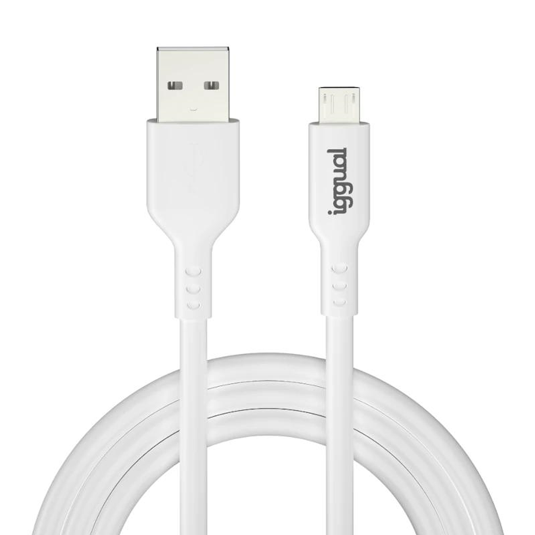 iggual cable USB-A/micro-USB 100 cm blanco 1