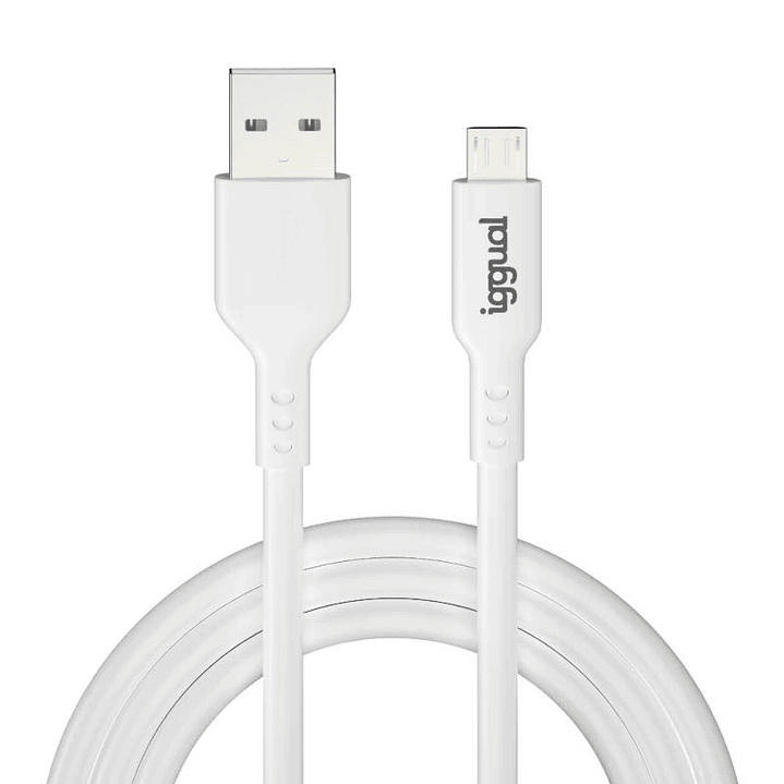 iggual cable USB-A/micro-USB 100 cm blanco 1