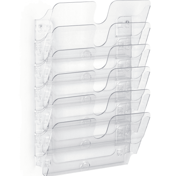 Durable Flexiplus 6 Dispensador para Folletos A4 Horizontal - Transparente 1