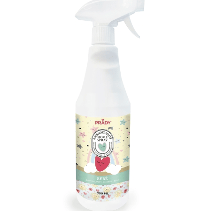 Prady Ambientador Home Spray Bebe - Frasco de 700 ml - Spray Pulverizador 1