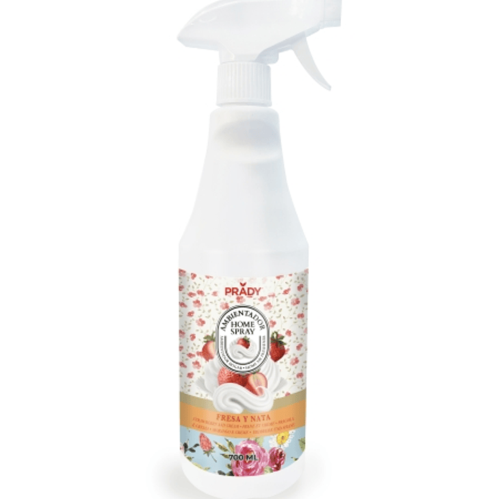 Prady Ambientador Home Spray Nata y Fresa - Frasco de 700 ml - Spray Pulverizador 1