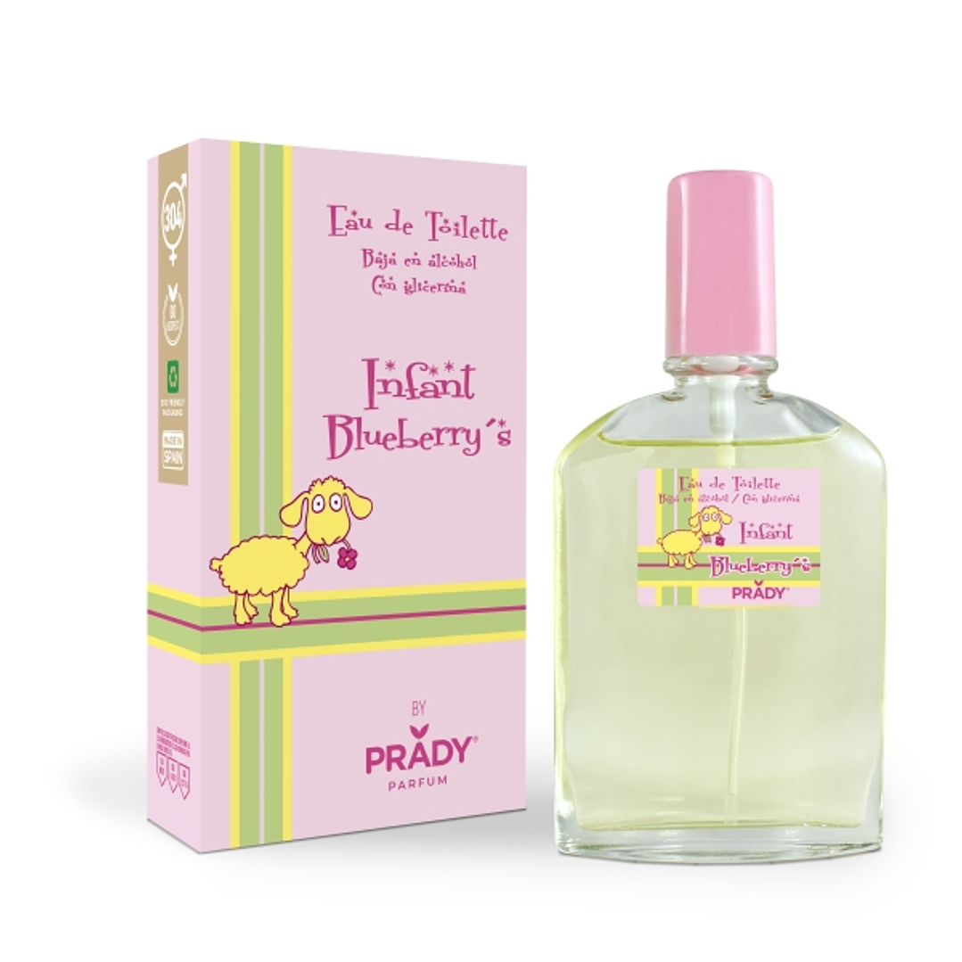 Prady Colonia Infantil Infant Blueberry´s - Frasco de 90 ml - Spray Pulverizador 1