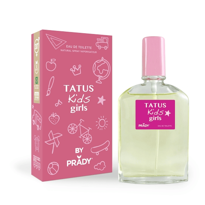 Prady Colonia Infantil Tatus Kids Girls - Frasco de 90 ml - Spray Pulverizador 1