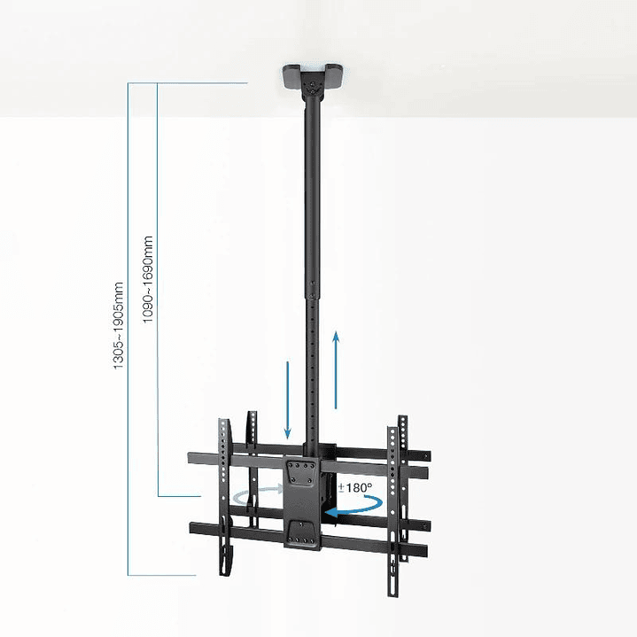 Tooq LPCE2286TSLI-XL-B Soporte techo 2 TV 43