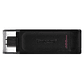 Kingston DataTraveler DT70 256GB USB C 3.2  Negro - Thumbnail 1
