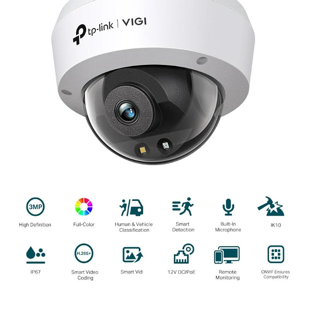 VIGI Cámara IP Domo C230 3MP Plástico Full-Color 2 2