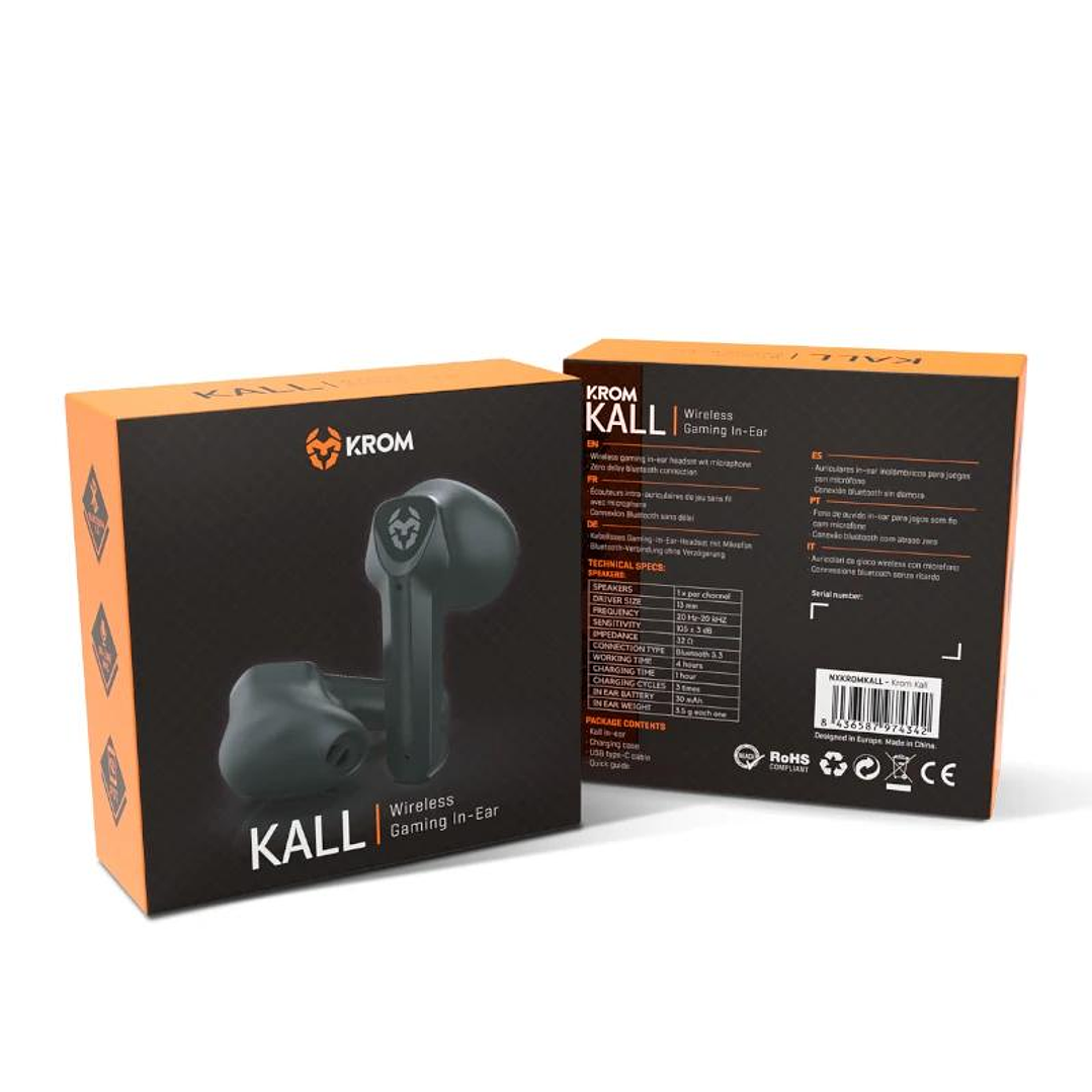 KROM KALL Auricular IN-EAR Gaming Wireless 4