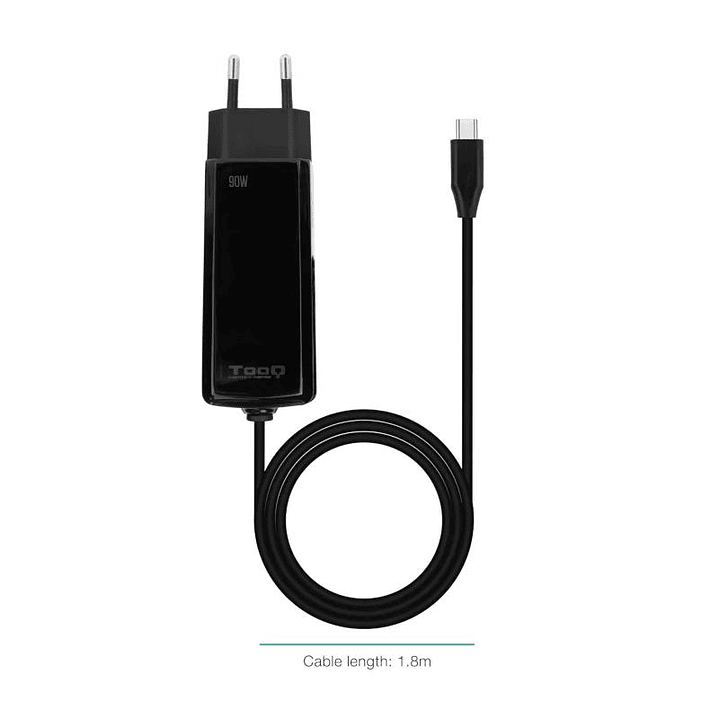 Tooq Cargador portátil GAN USB-C PD 90W Cúbico 1