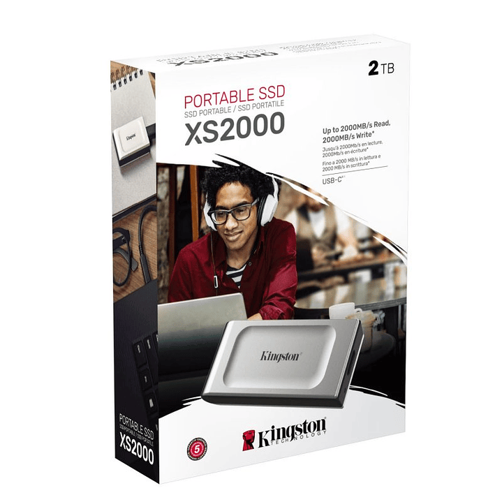 Kingston XS2000 Portable SSD 2Tb USB 3.2 tipo-C 3