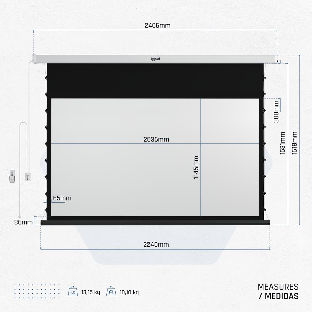 iggual Pantalla eléc tensionada 16:9 92