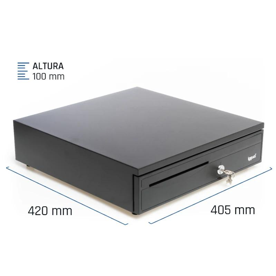 iggual Cajón Portamonedas IRON-30 42cm 5+5 negro 2