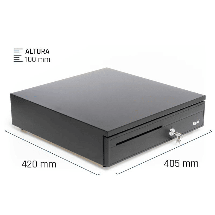 iggual Cajón Portamonedas IRON-30 42cm 5+5 negro 2