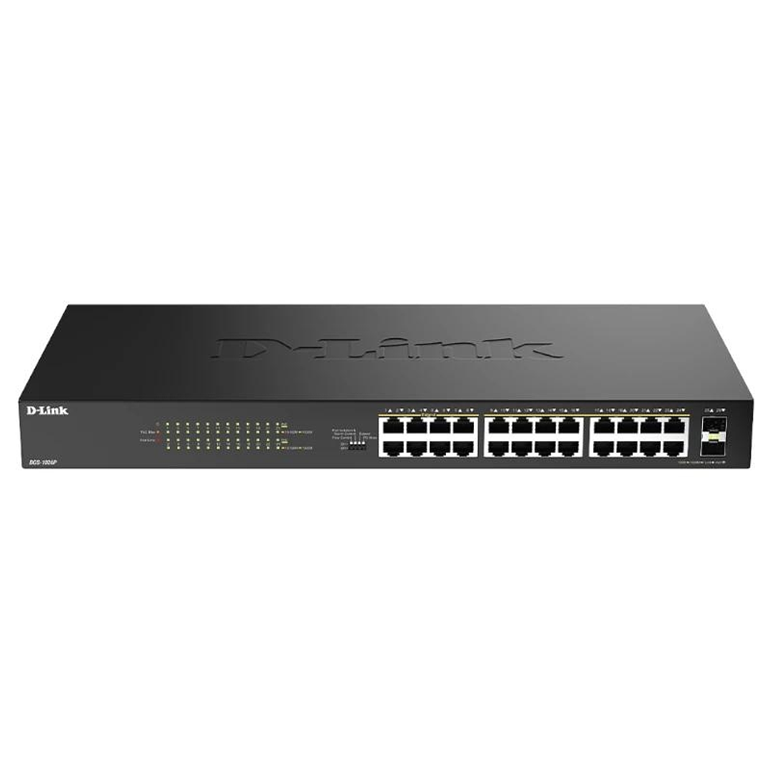 D-Link DGS-1026P/E Switch 24xGbE PoE+ 2xSFP 1