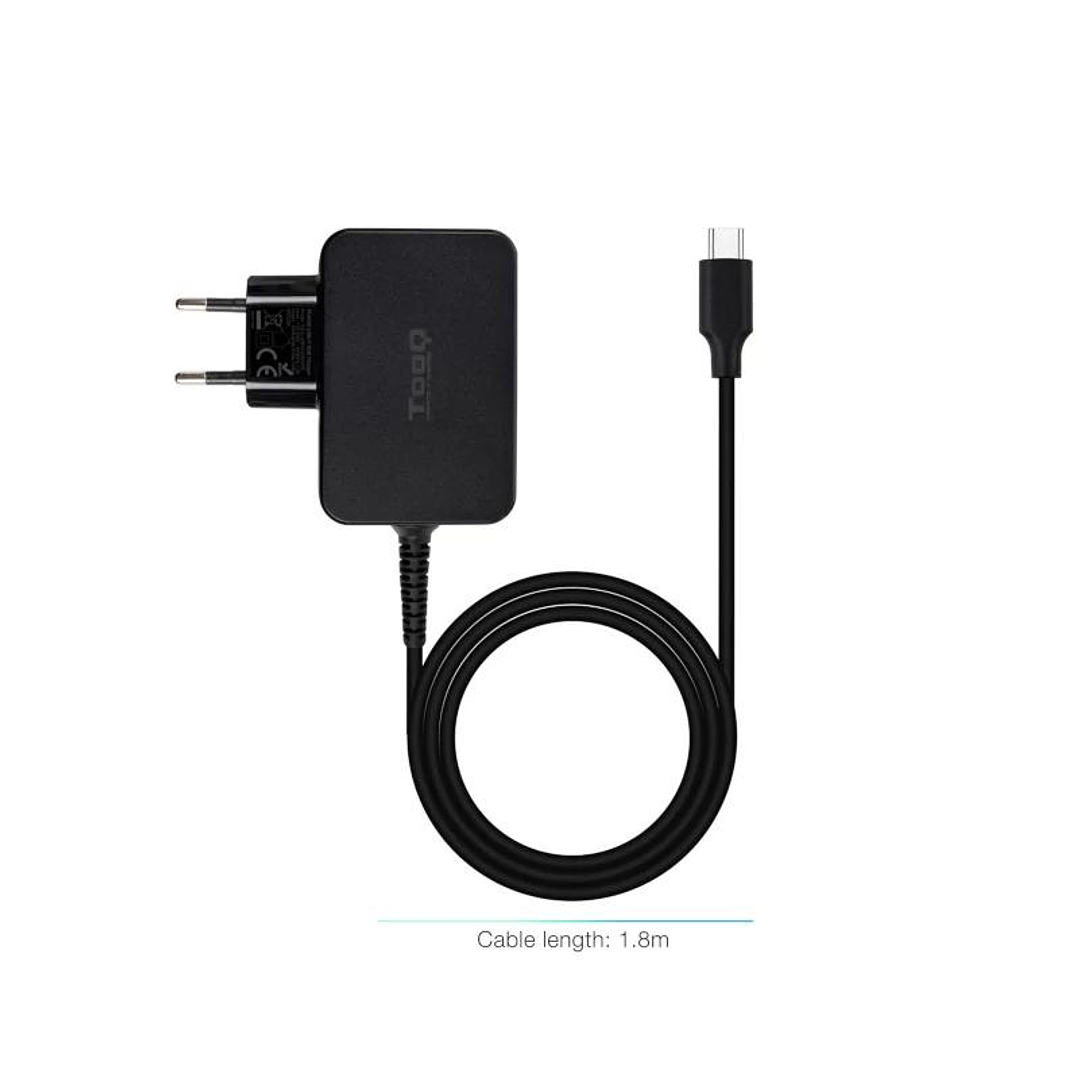 Tooq Cargador portátil GAN USB-C PD 45W Negro 2