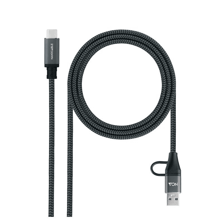 Nanocable Cable USB3.2 100W USB-C+A/USB-C 3 M 1