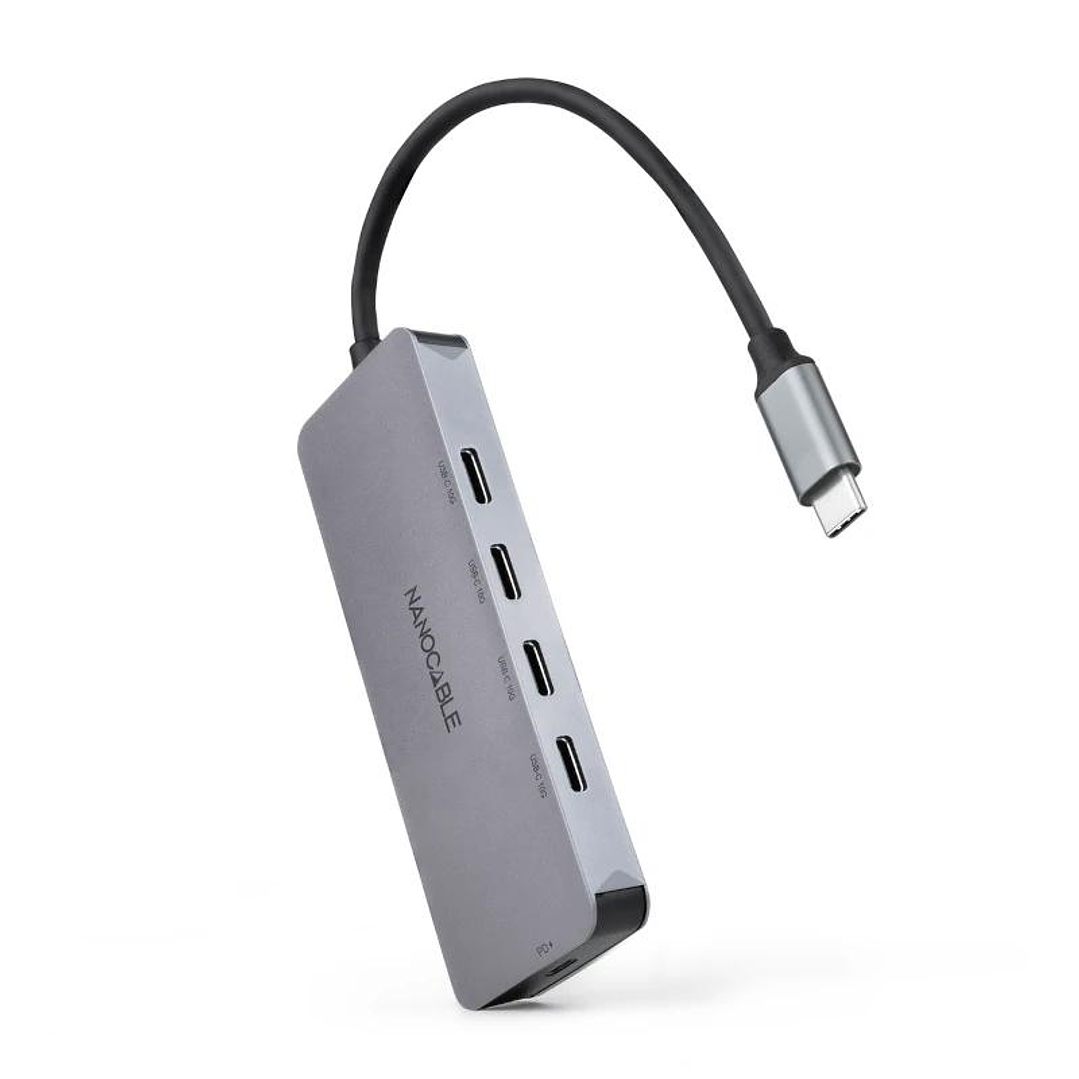 Nanocable HUB USB-C/M a 4xUSB-C/H + USB-C PD 100W 1