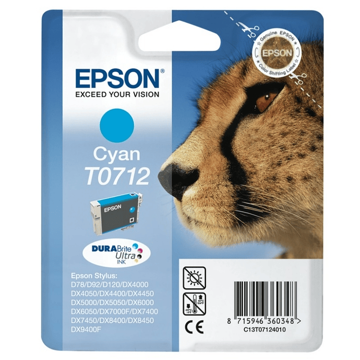 Epson Cartucho T0712 Cyan 1