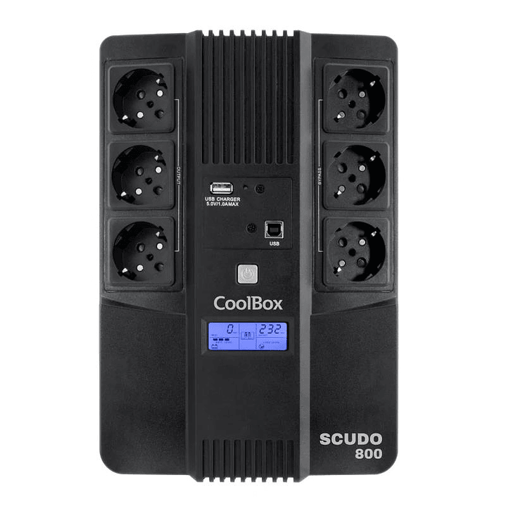 COOLBOX SAI SCUDO3 800VA/480W CON PANTALLA  LCD 2