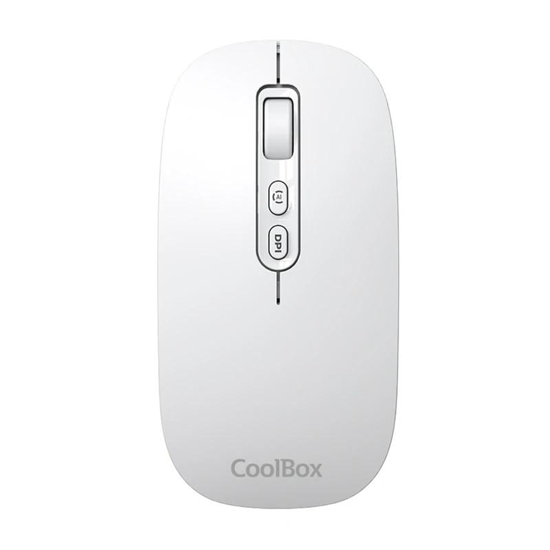 Coolbox Ratón W02-IA Inalámbrico RF+BT Blanco 1