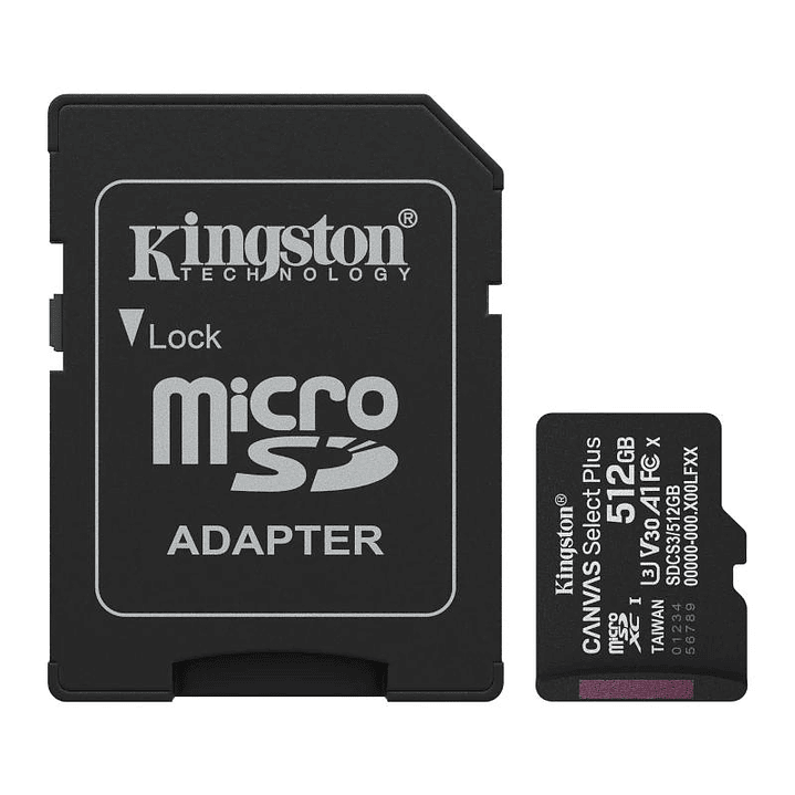 Kingston SDCS3/512GB microSDXC Gen3 150MB/s A1 1