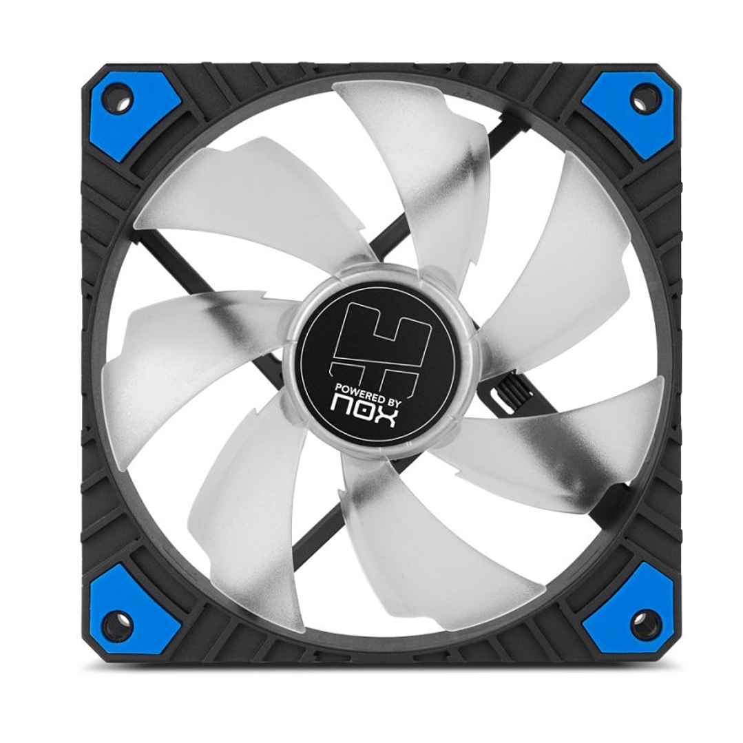 NOX Ventilador Hummer H-FAN PRO LED AZUL 120mm PWM 3