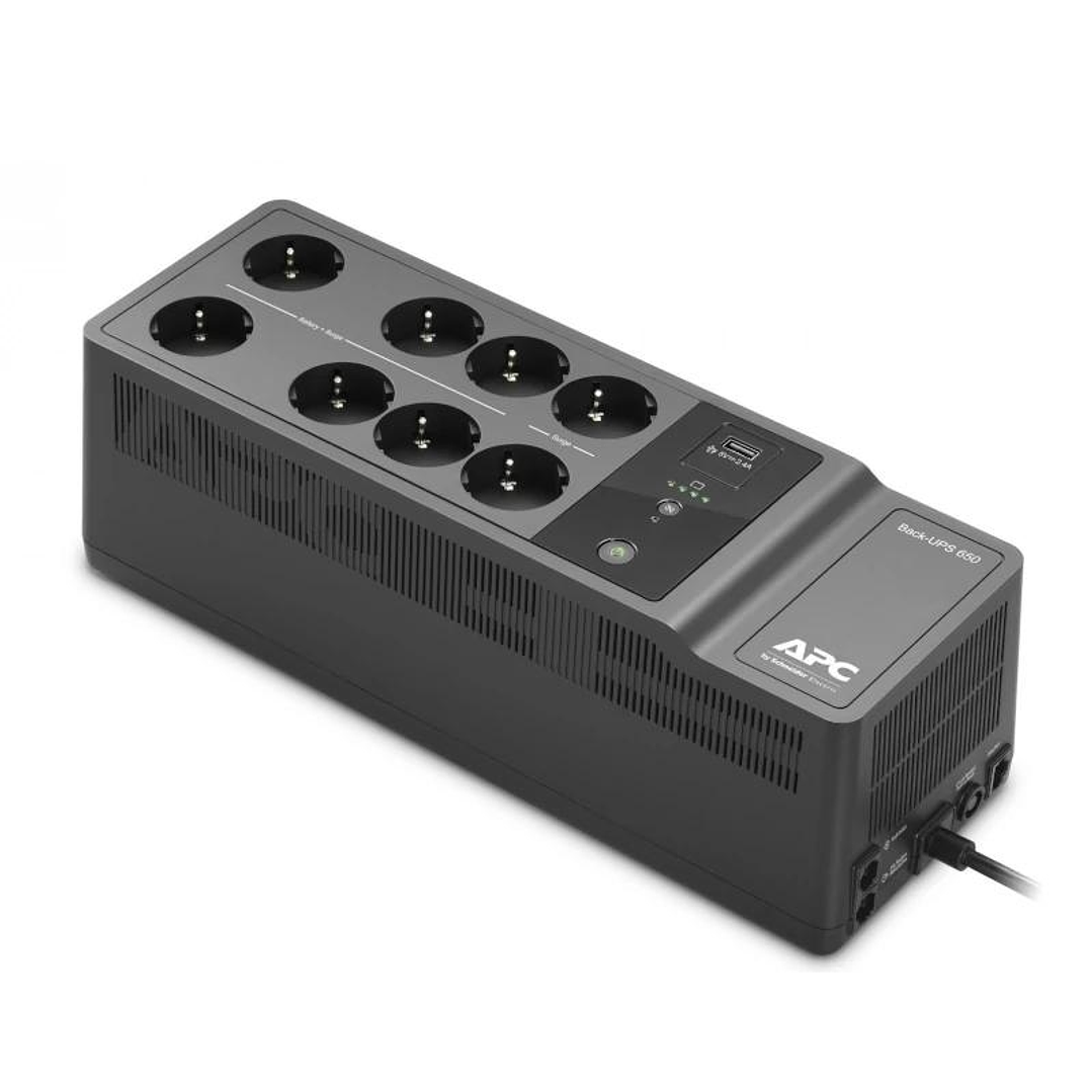 APC Back UPS 650VA/400W 8 tomas Schuko USB A+C 1
