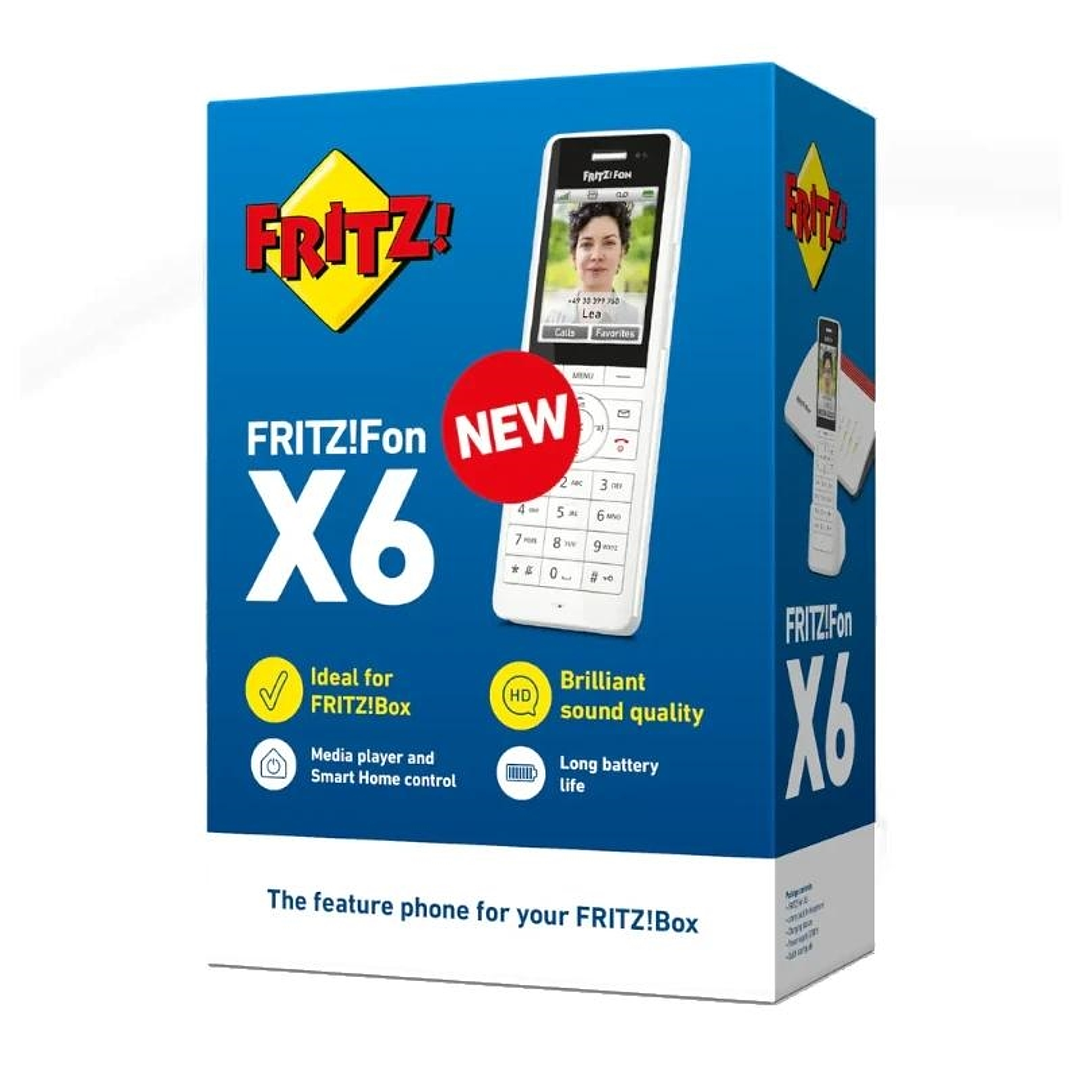 FRITZ!Fon X6 Teléfono Inalámbrico Blanco 300 m 1