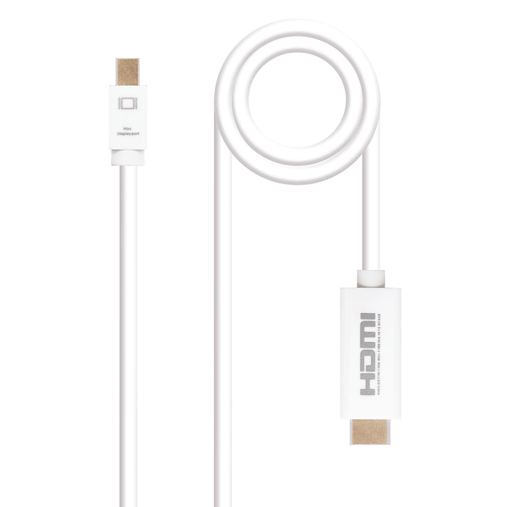 Nanocable Cable Conversor Mini DP/ HDMI 2 M Blanco 1