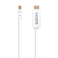 Nanocable Cable Conversor Mini DP/ HDMI 2 M Blanco - Miniatura 3
