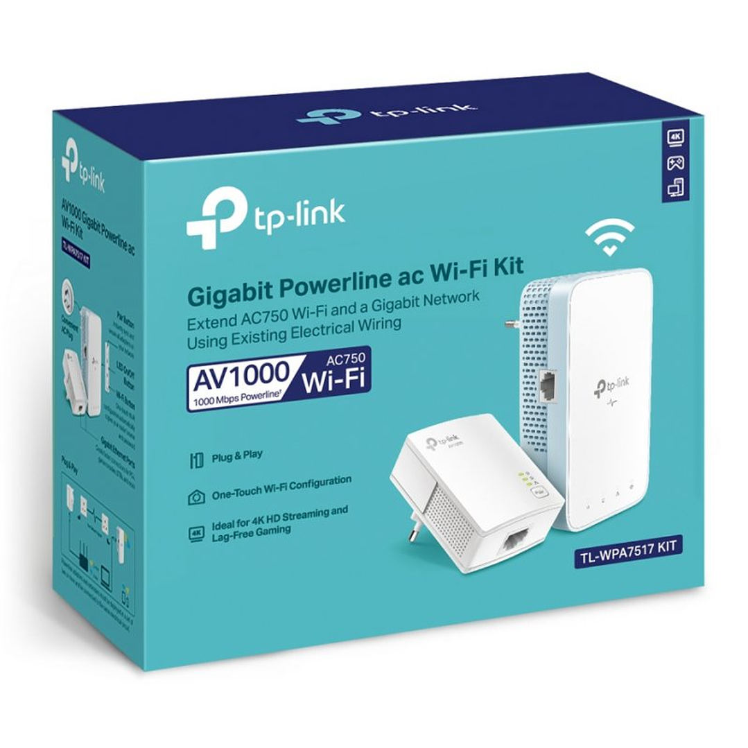TP-Link TL-WPA7517 KIT PWRL ac WiFi AV1000 GbE 3