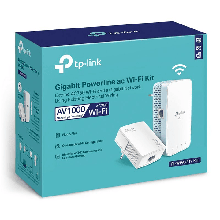 TP-Link TL-WPA7517 KIT PWRL ac WiFi AV1000 GbE 3