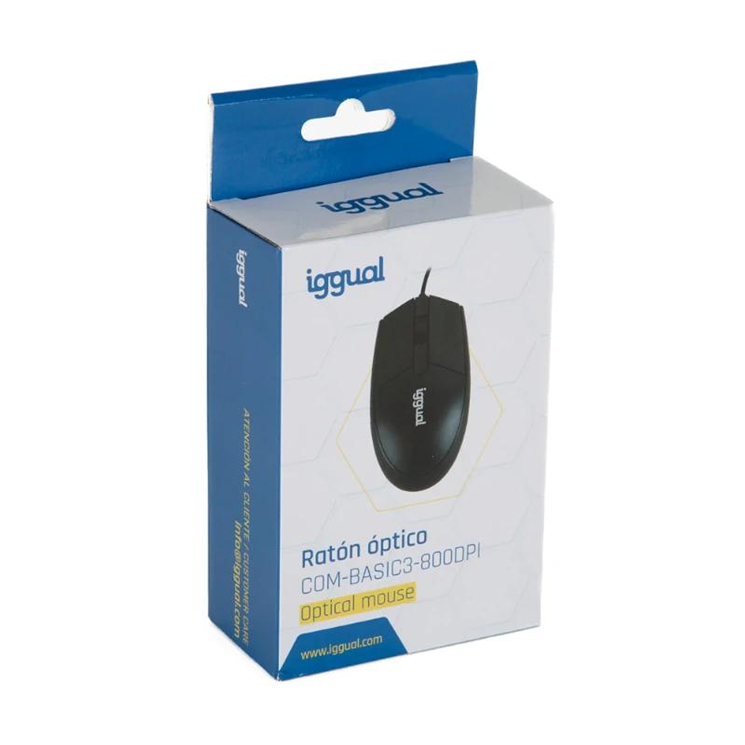 iggual Ratón óptico COM-BASIC3-800DPI negro 4