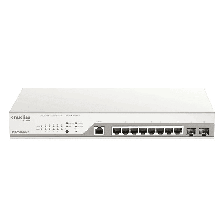 D-Link DBS-2000-10MP/E 10xGb PoE+ Switch 2xSFP 1Y 1