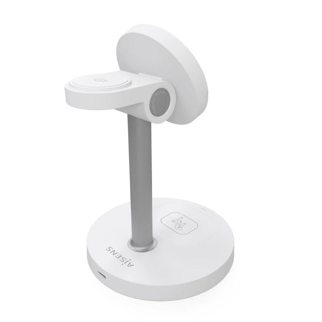 Aisens Cargador Inalámbrico USBC 15W 3 en 1 Blanco 3