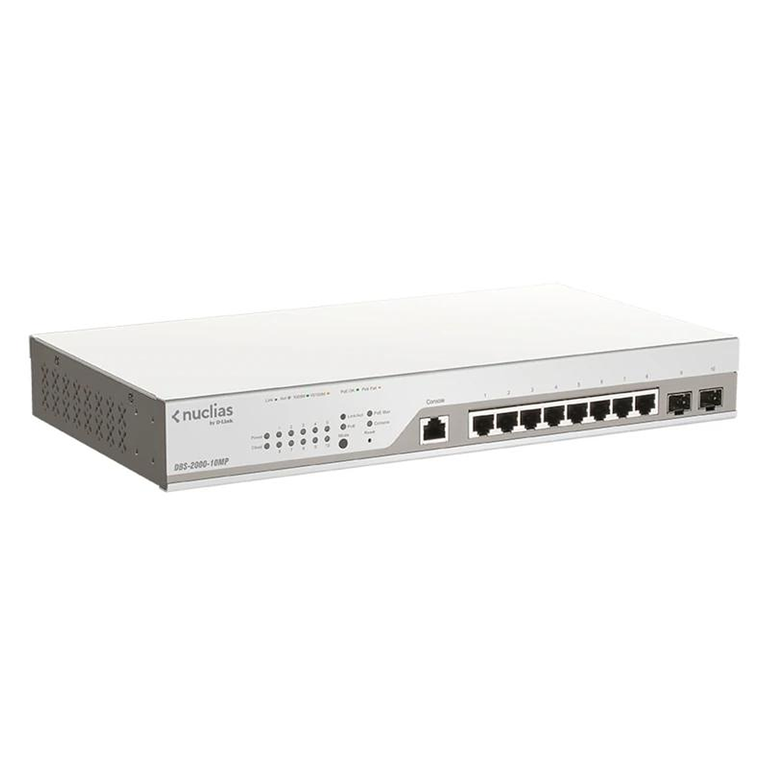 D-Link DBS-2000-10MP/E 10xGb PoE+ Switch 2xSFP 1Y 2