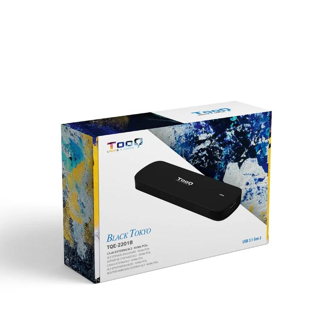 Tooq Caja Externa M.2 NVMe USB3.1 GEN2 Negra 2